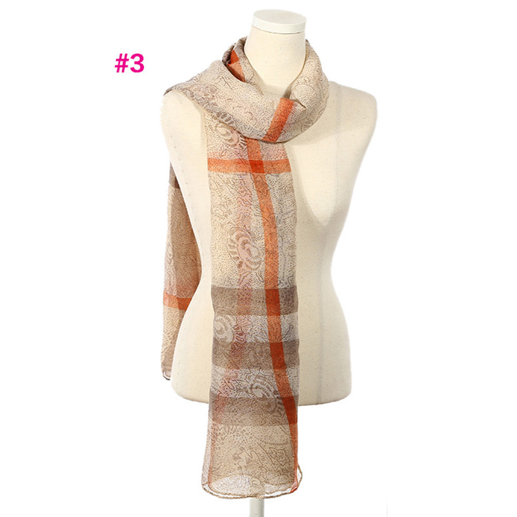 Wholesale check viscose scarf