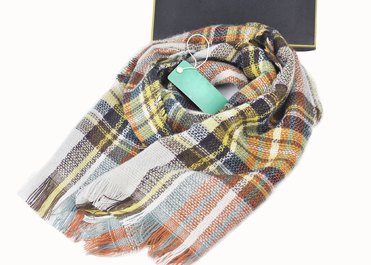 Wholesale plaid kid scarf