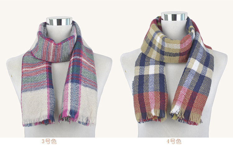 Wholesale plaid kid scarf