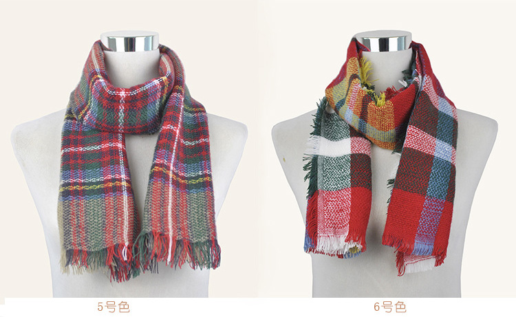 Wholesale plaid kid scarf
