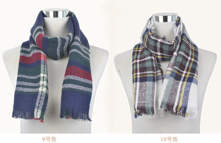 Wholesale plaid kid scarf