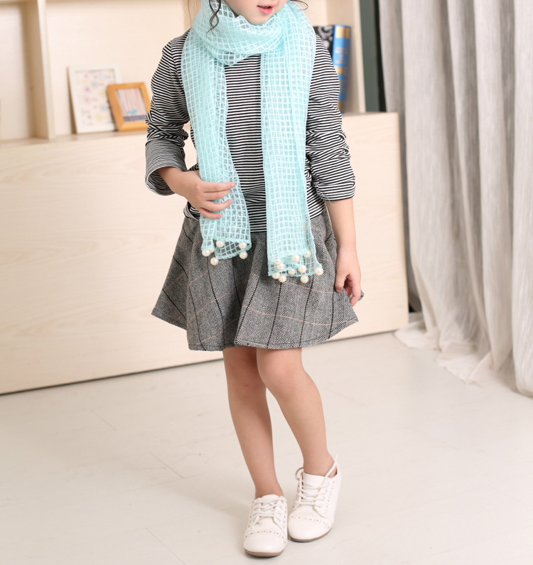 Wholesale kids cotton gauze scarf