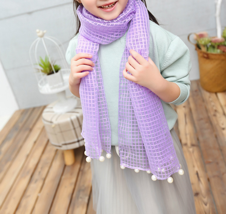 Wholesale kids cotton gauze scarf