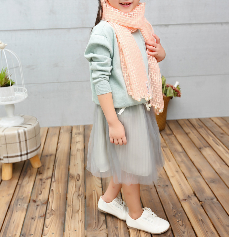 Wholesale kids cotton gauze scarf