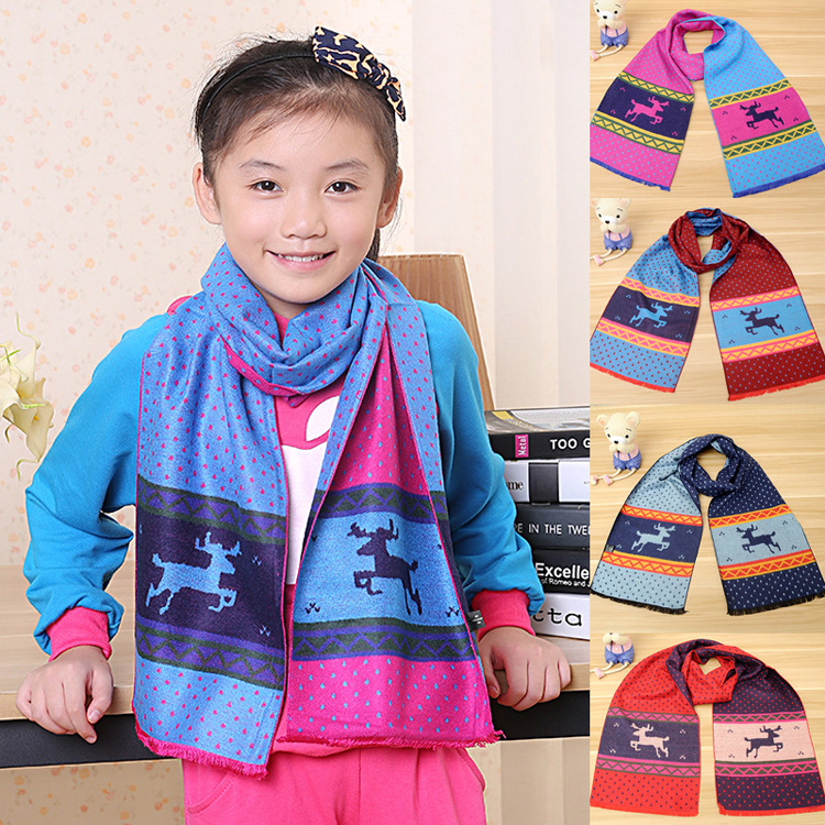 Kids fringed cashmere scarf wholesale