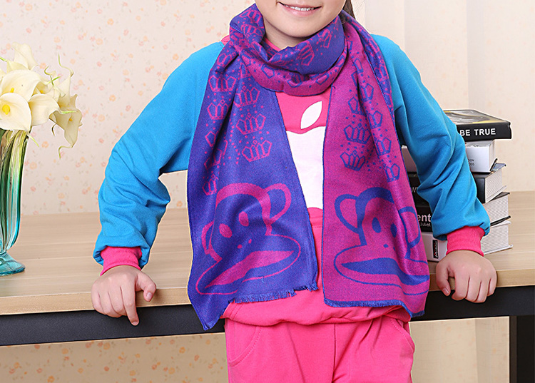 Wholesale kids cashmere fringed scarf