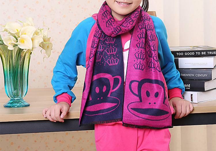 Wholesale kids cashmere fringed scarf
