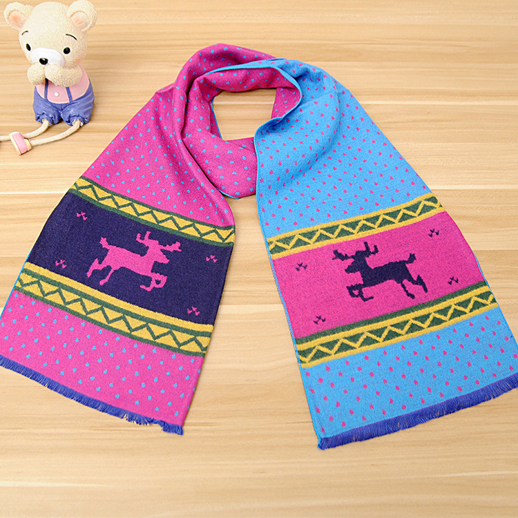 Kids fringed cashmere scarf wholesale