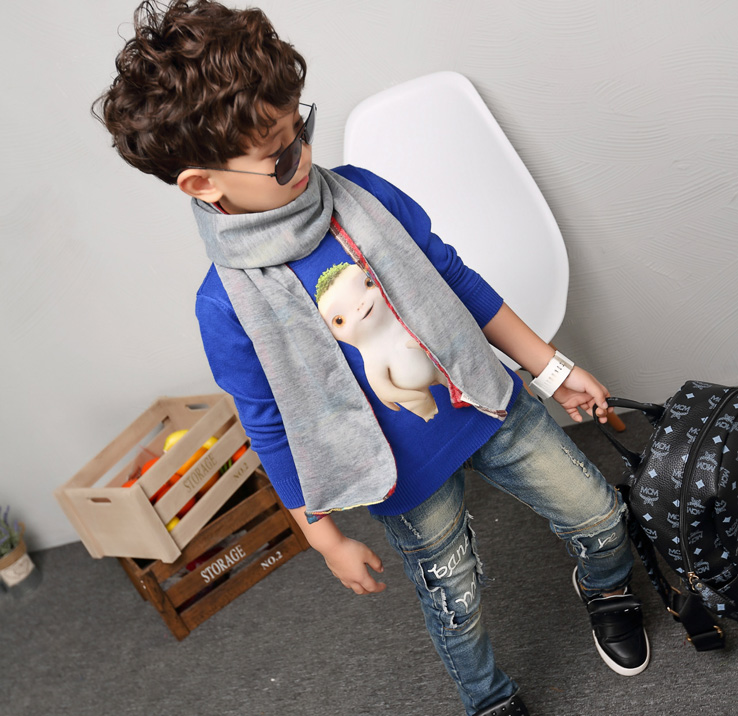Wholesale kids cotton plaid scarf