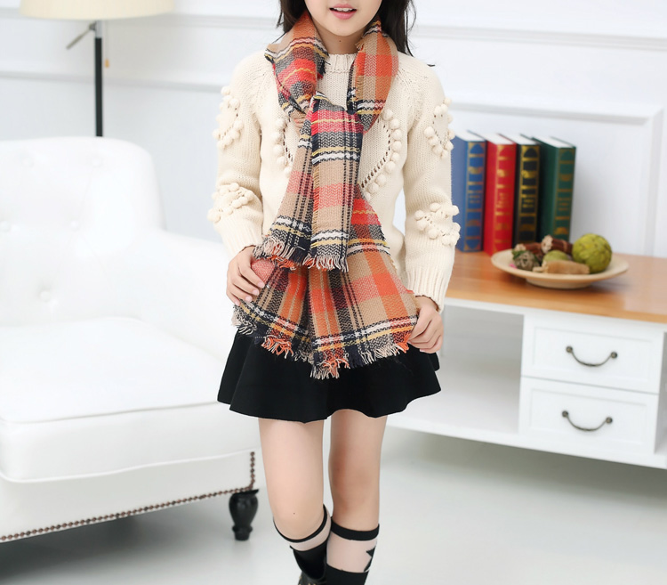 Long cashmere scarf for kids
