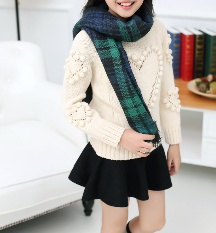 Long cashmere scarf for kids