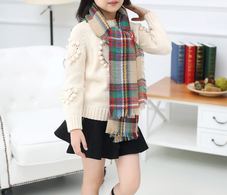 Long cashmere scarf for kids