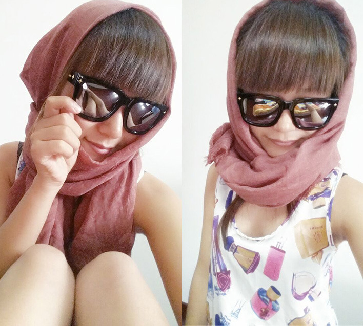 Wholesale cotton silk scarf long