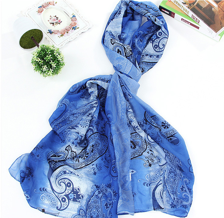 Cashew flower womens chiffon scarf wholesale