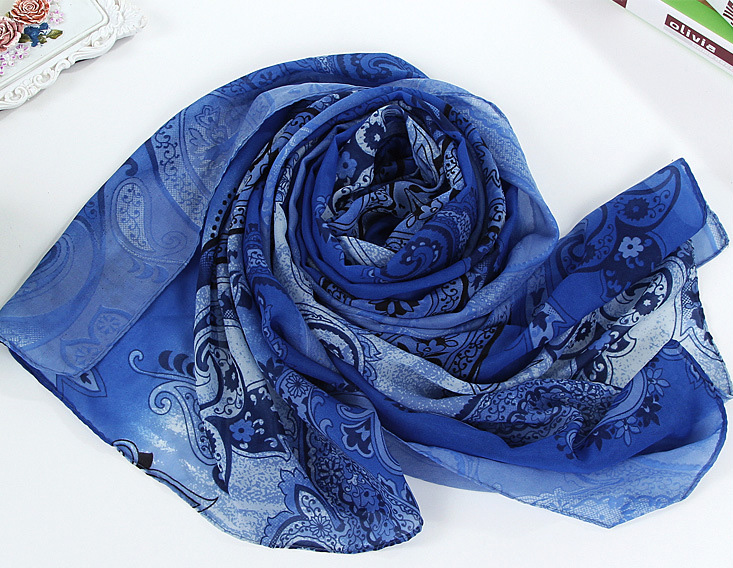 Cashew flower womens chiffon scarf wholesale