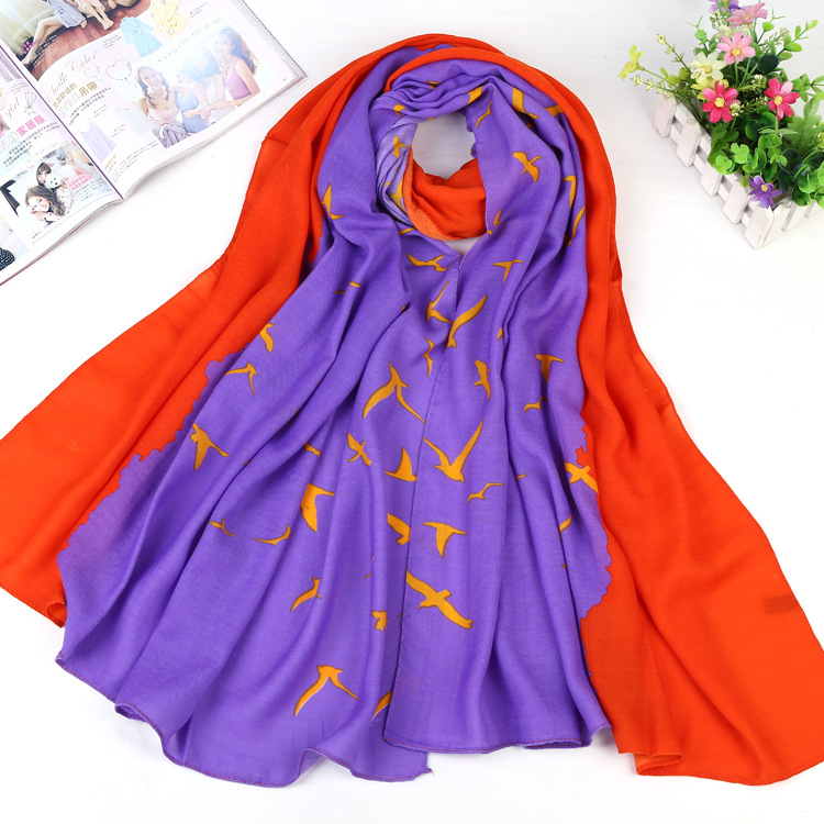 Wholesale cotton twill satin scarf