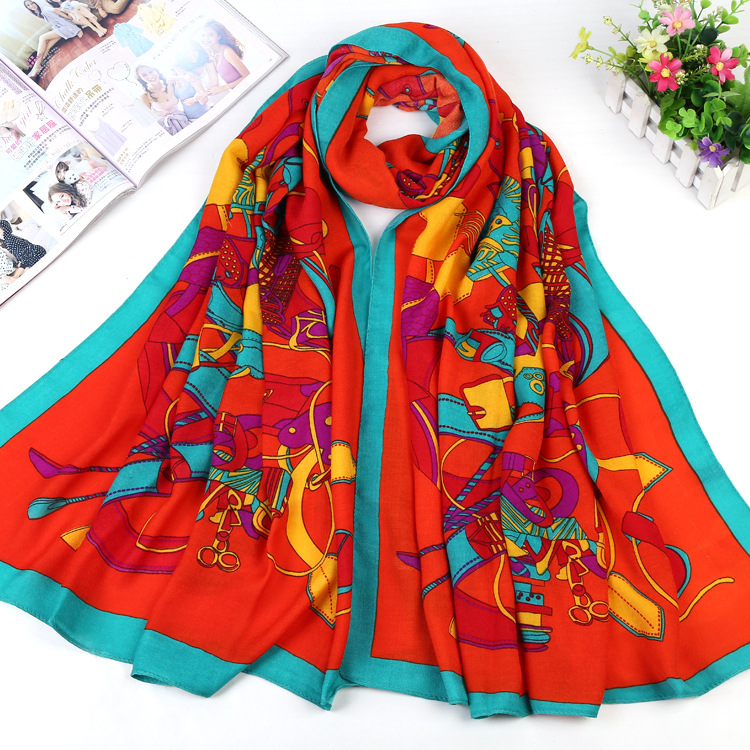 Wholesale cotton twill satin scarf