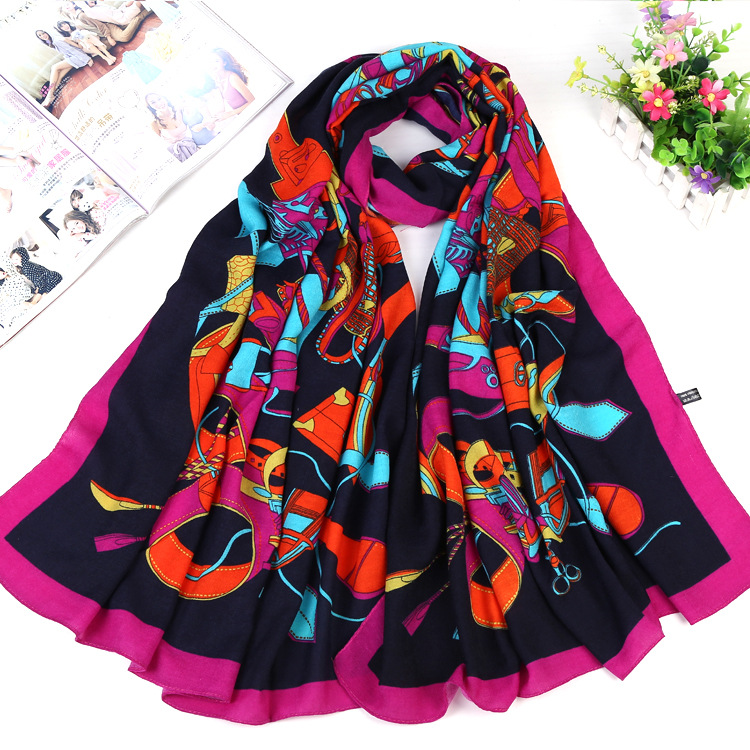 Wholesale cotton twill satin scarf