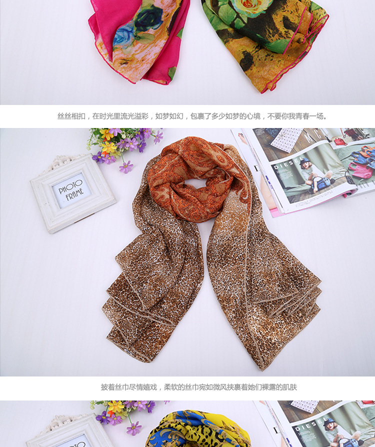 Chiffon silk scarf for sale