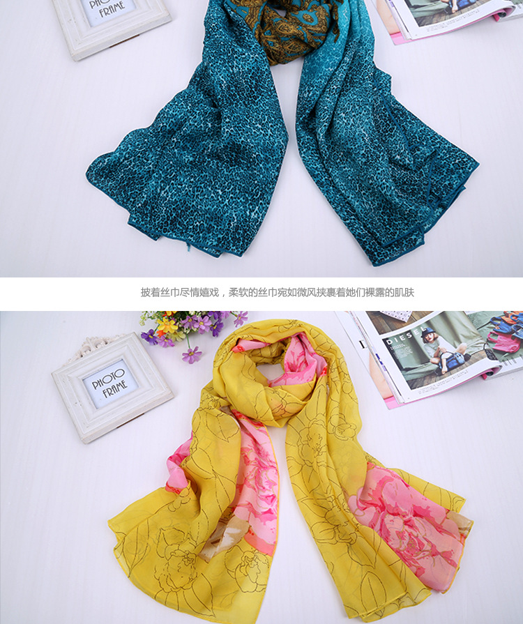 Chiffon silk scarf for sale