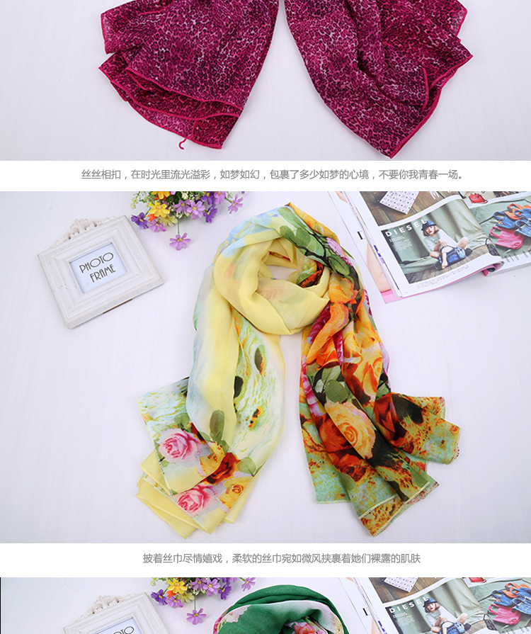 Chiffon silk scarf for sale