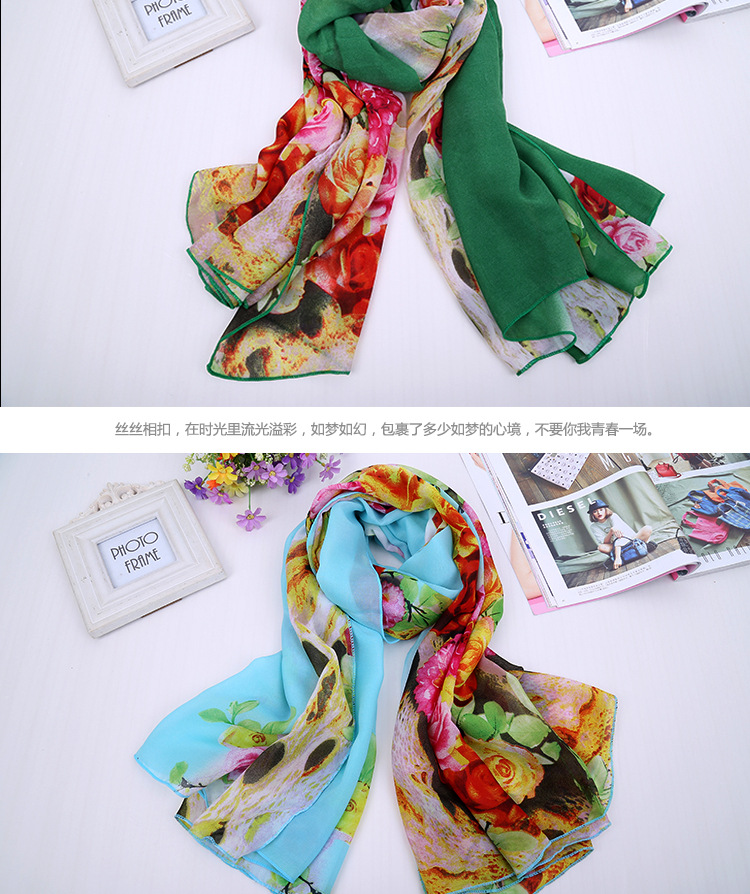 Chiffon silk scarf for sale