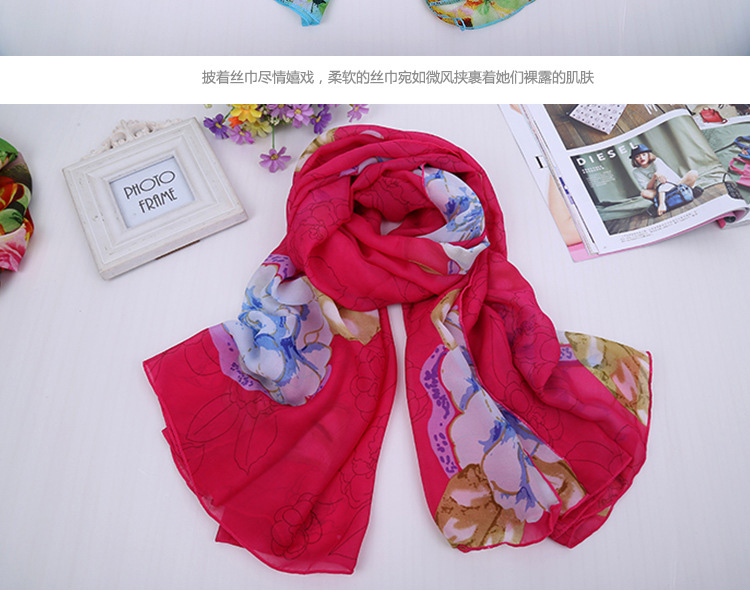 Chiffon silk scarf for sale