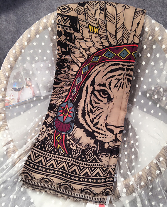 Wholesale viscose animal print scarf