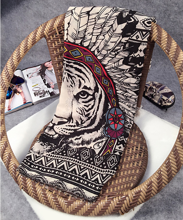 Wholesale viscose animal print scarf