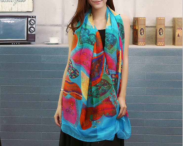 Handmade silk scarf shawl
