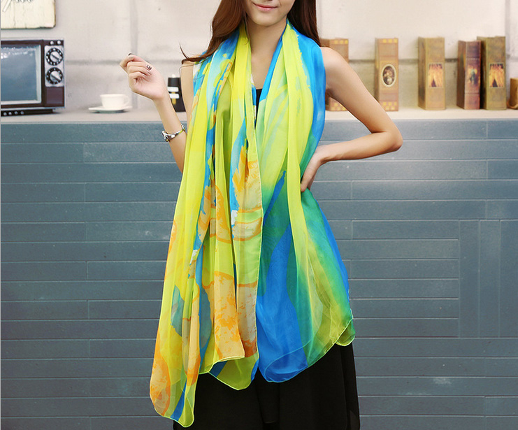 Handmade silk scarf shawl