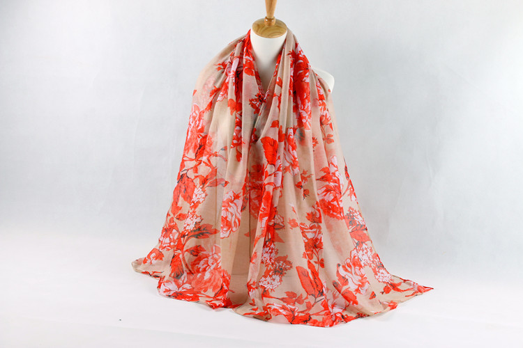 Wholesale viscose flower print scarf