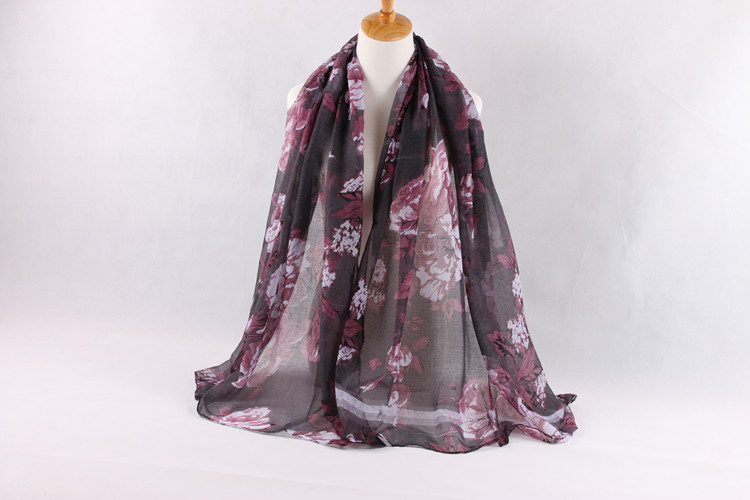Wholesale viscose flower print scarf
