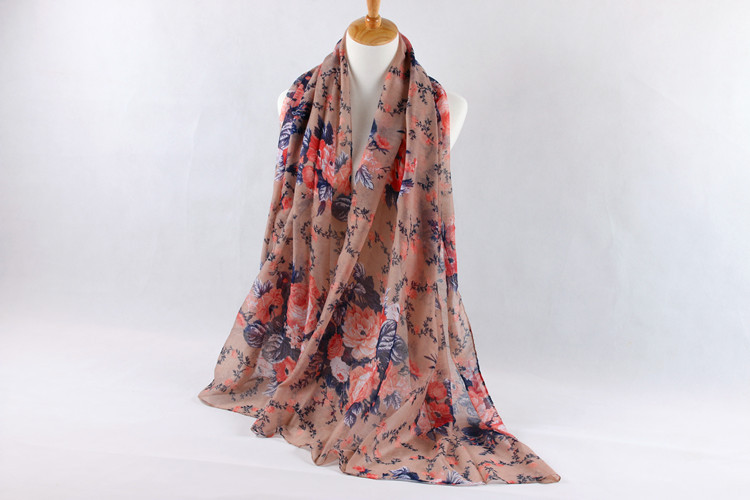 Infinity viscose flower scarf