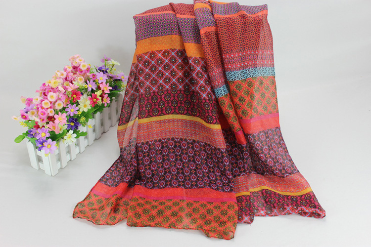 Wholesale jacquard patterned viscose scarf