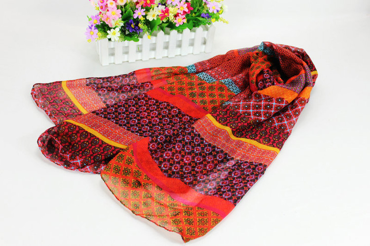 Wholesale jacquard patterned viscose scarf