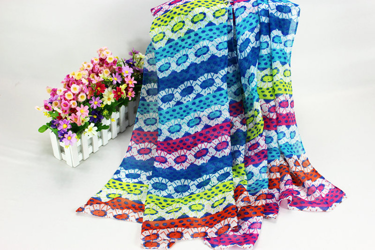 Wholesale jacquard patterned viscose scarf