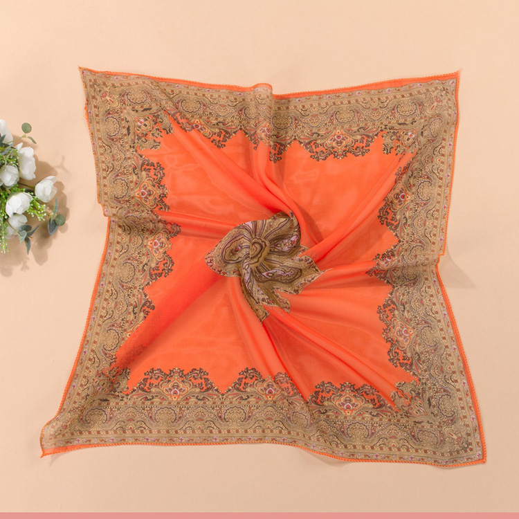 Wholesale square chiffon scarf