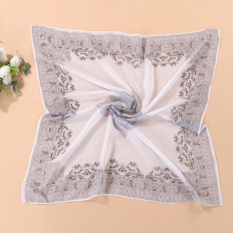 Wholesale square chiffon scarf