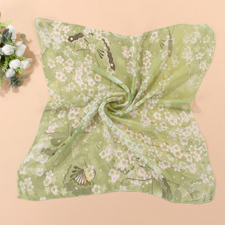 Wholesale silk chiffon square scarf