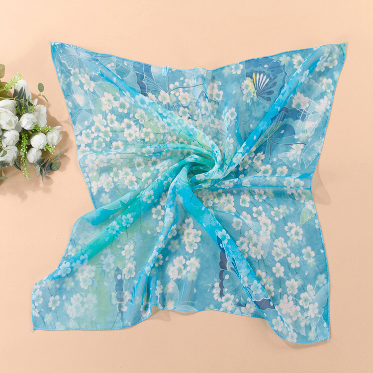 Wholesale silk chiffon square scarf