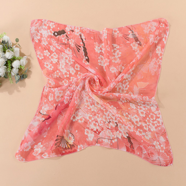 Wholesale silk chiffon square scarf