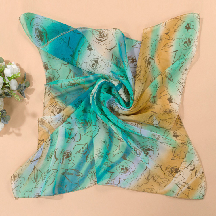 Chiffon square scarf fabric wholesale