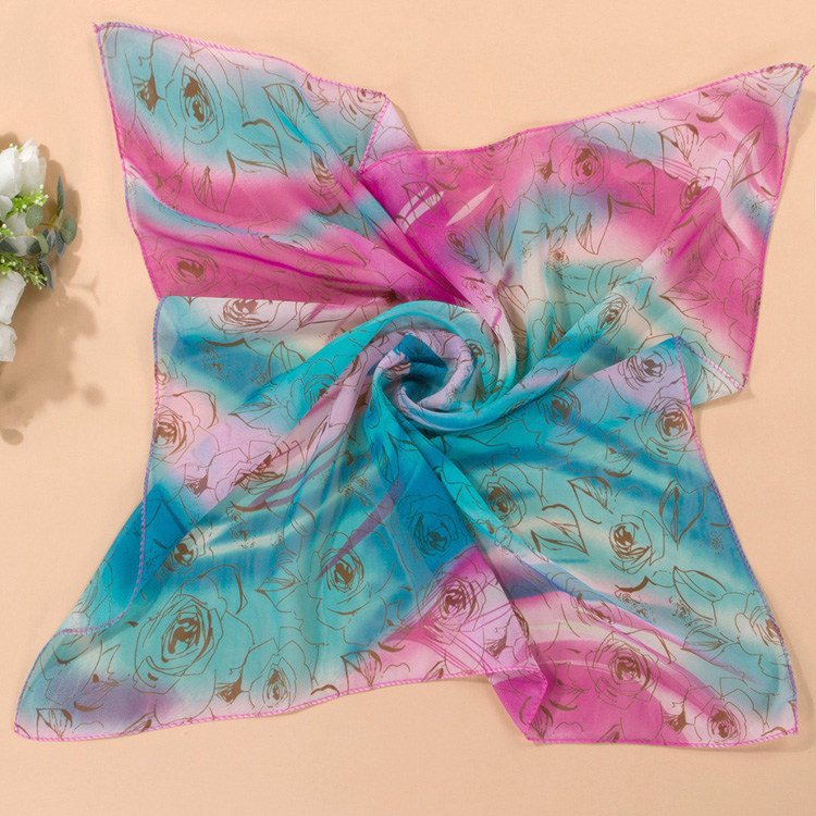 Chiffon square scarf fabric wholesale