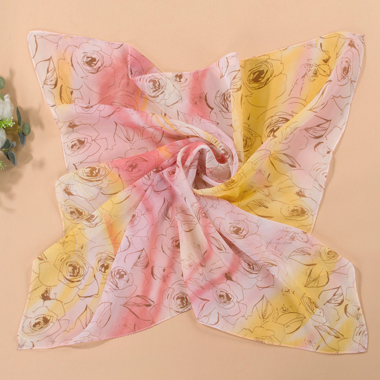 Chiffon square scarf fabric wholesale