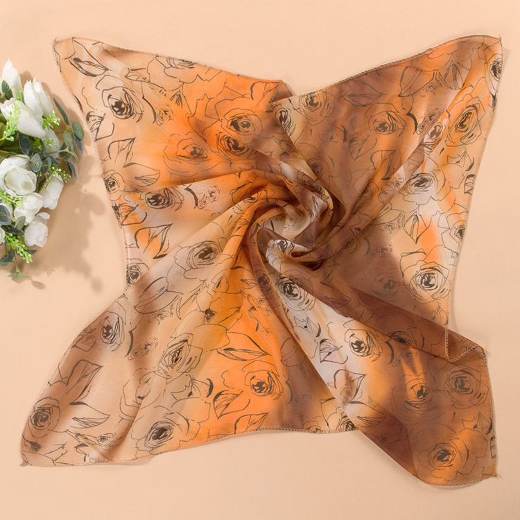 Chiffon square scarf fabric wholesale