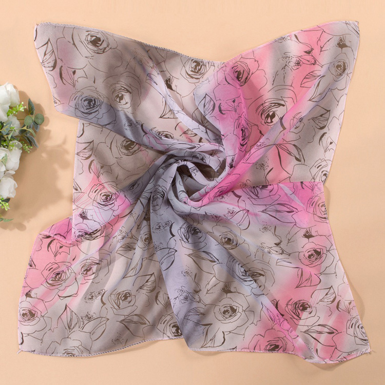 Chiffon square scarf fabric wholesale