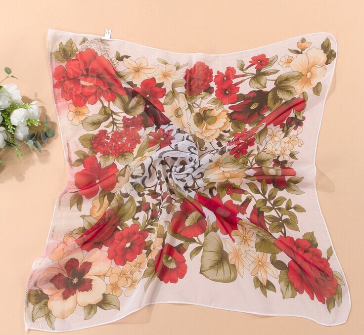 Wholesale small chiffon square scarf