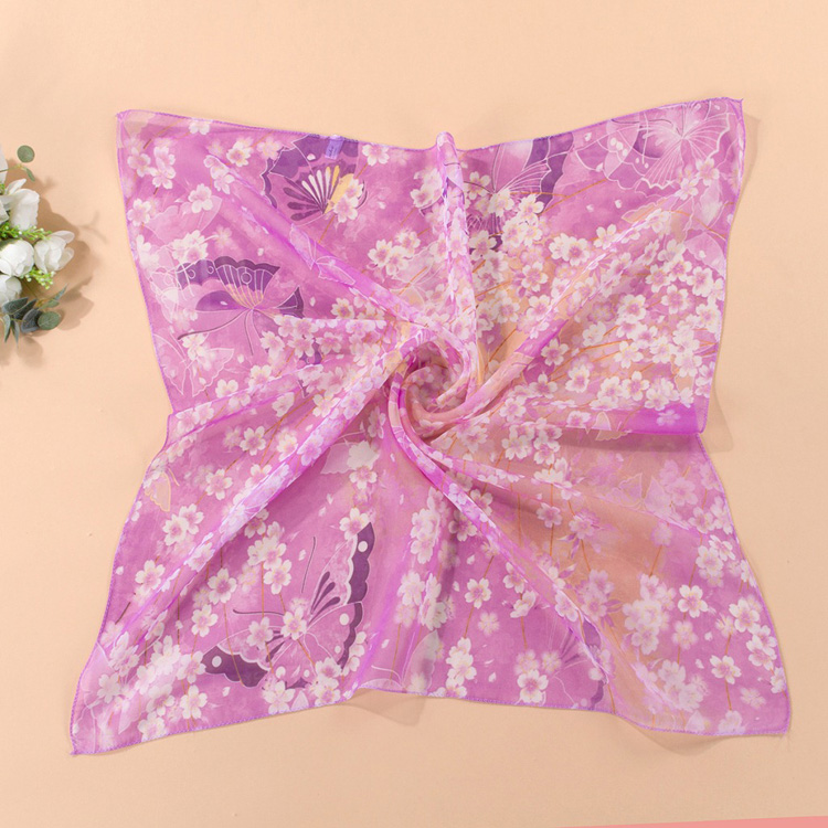 Wholesale silk chiffon square scarf
