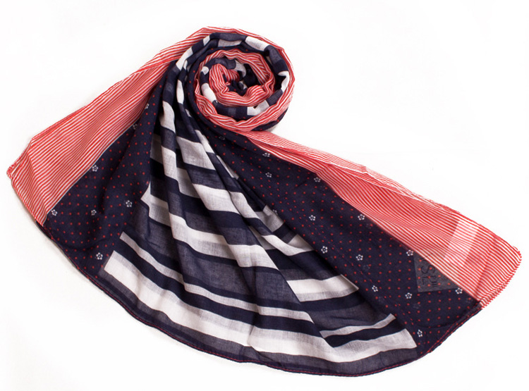Wholesale women striped viscose scarf